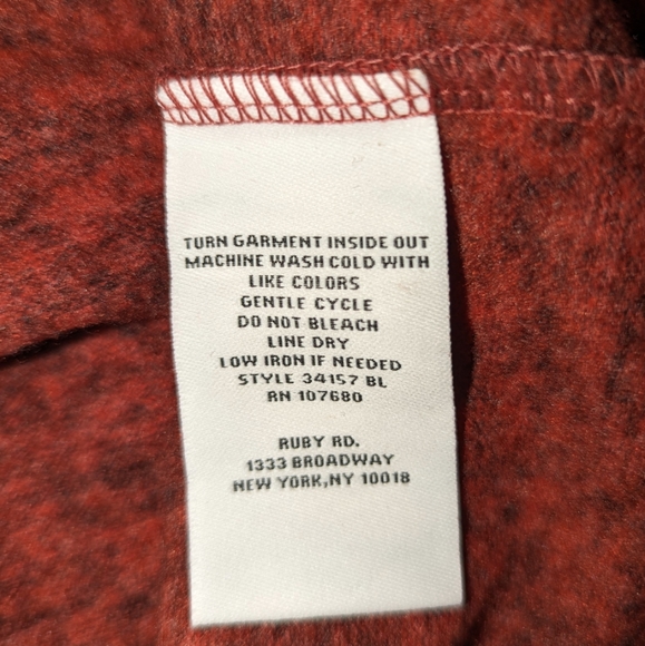 NWT Ruby Rd Fireside Fleece Cozy Cowl Neck Sweater Soft Warm & Fuzzy HOLIDAY - Picture 7 of 10